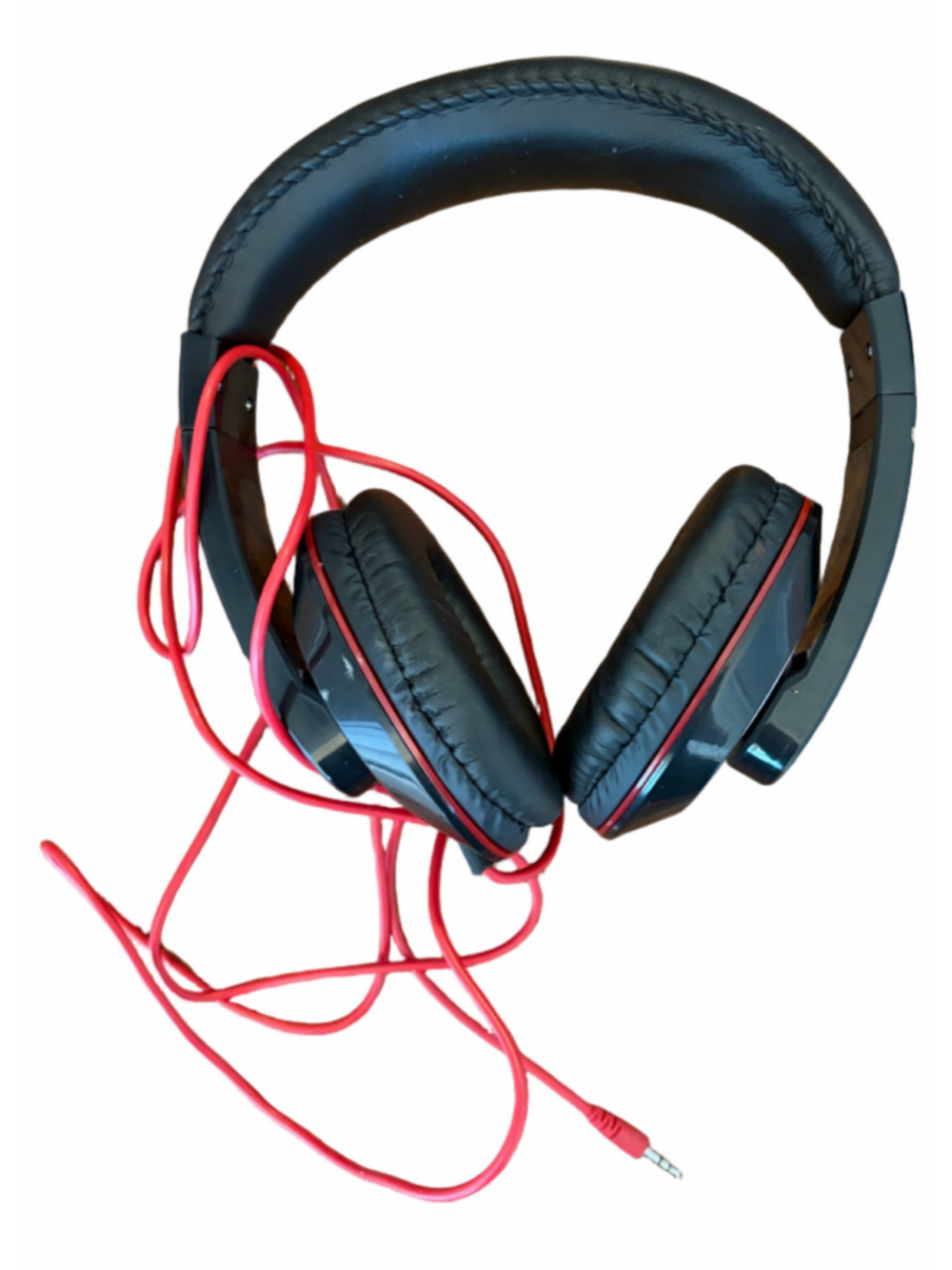 Unisex Unbranded Over-Ear Headphones One Size Black and Red